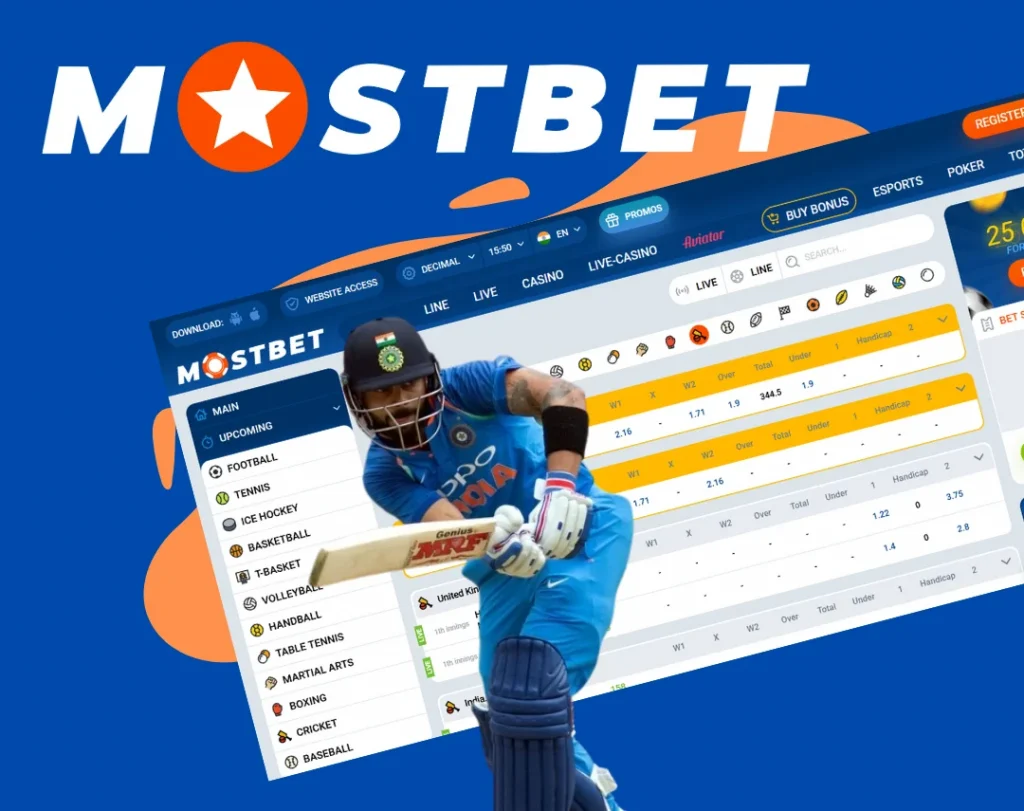 Ставки на спорт в Mostbet — футбол, баскетбол, теннис, киберспорт, лайв